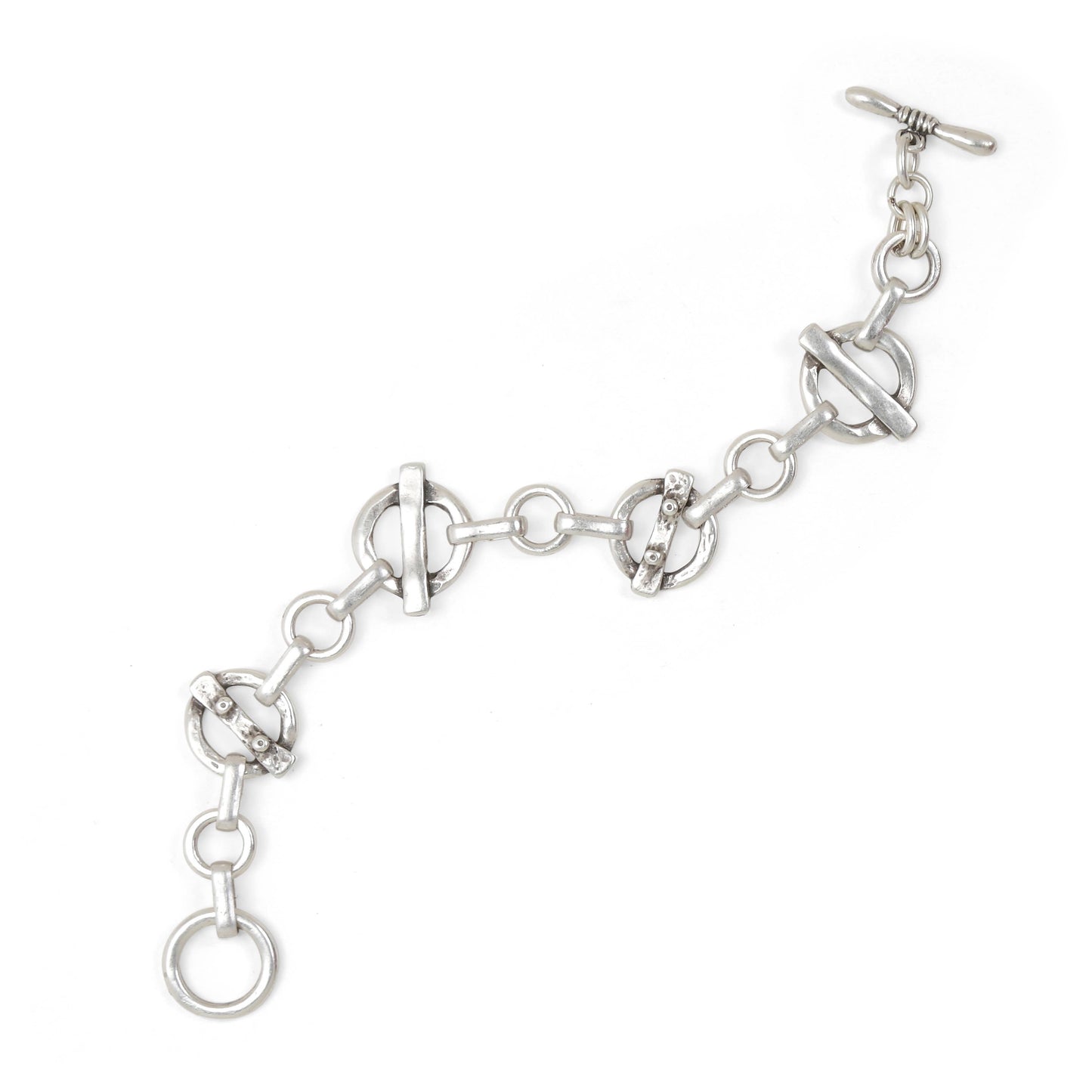 Chanour - Handmade Pewter Link & Chain Bracelet - 2832