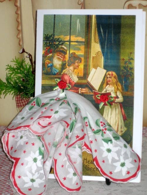 MOMENTS IN THYME - Lets Sing Keepsake Hanky Card