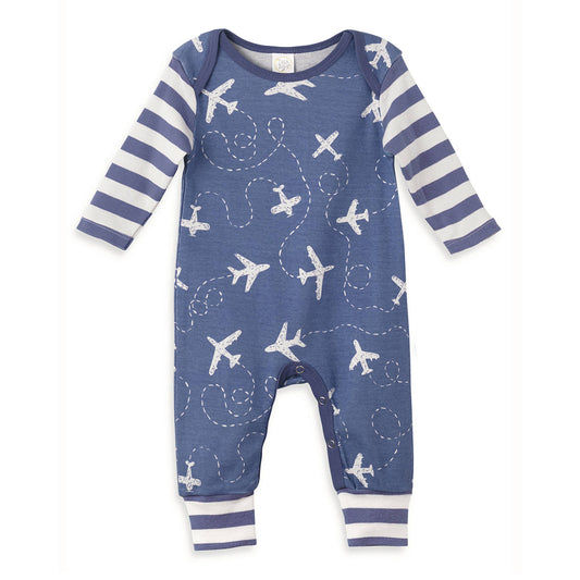 Tesa Babe - Baby Boy Airplanes Soft Cotton Romper - Open Stock: 0-3M