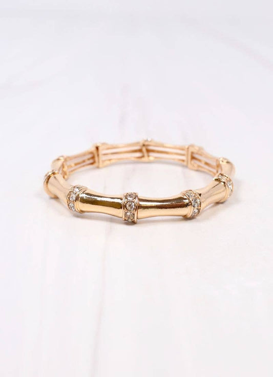 Caroline Hill - Erwin Stretch Bracelet with CZs GOLD: Default