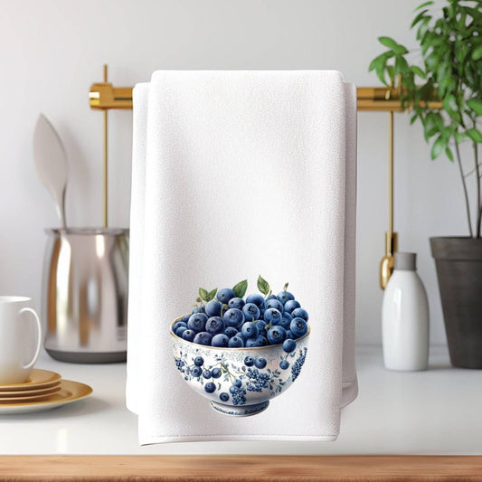 Fernville Creations - Blueberry Elegant Luxury Kitchen Hand Towel Decor
