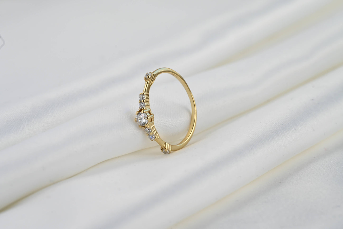 Blueyejewelry - Silver Diamond Ring - Sterling Silver Cluster CZ Ring 0447: 6