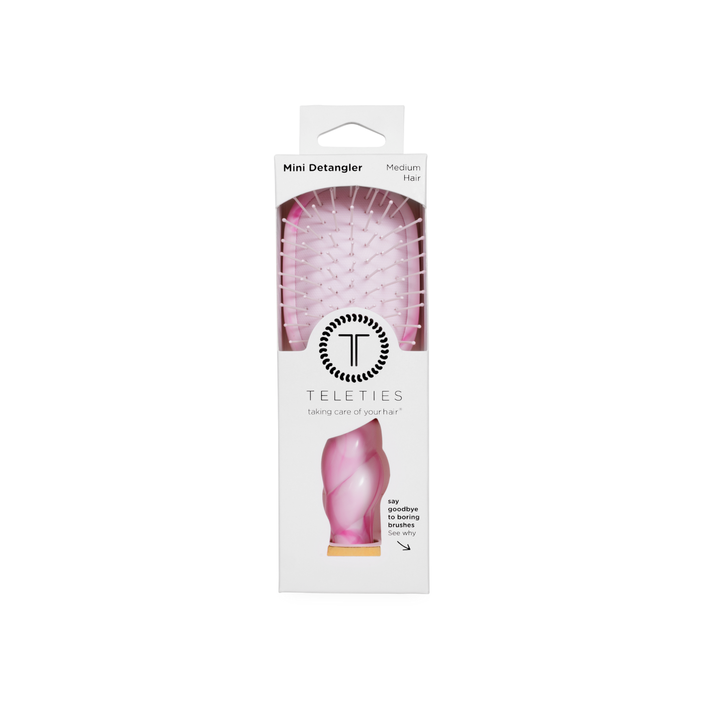 TELETIES - Mini Detangler Brush | Medium | Pinch Me!