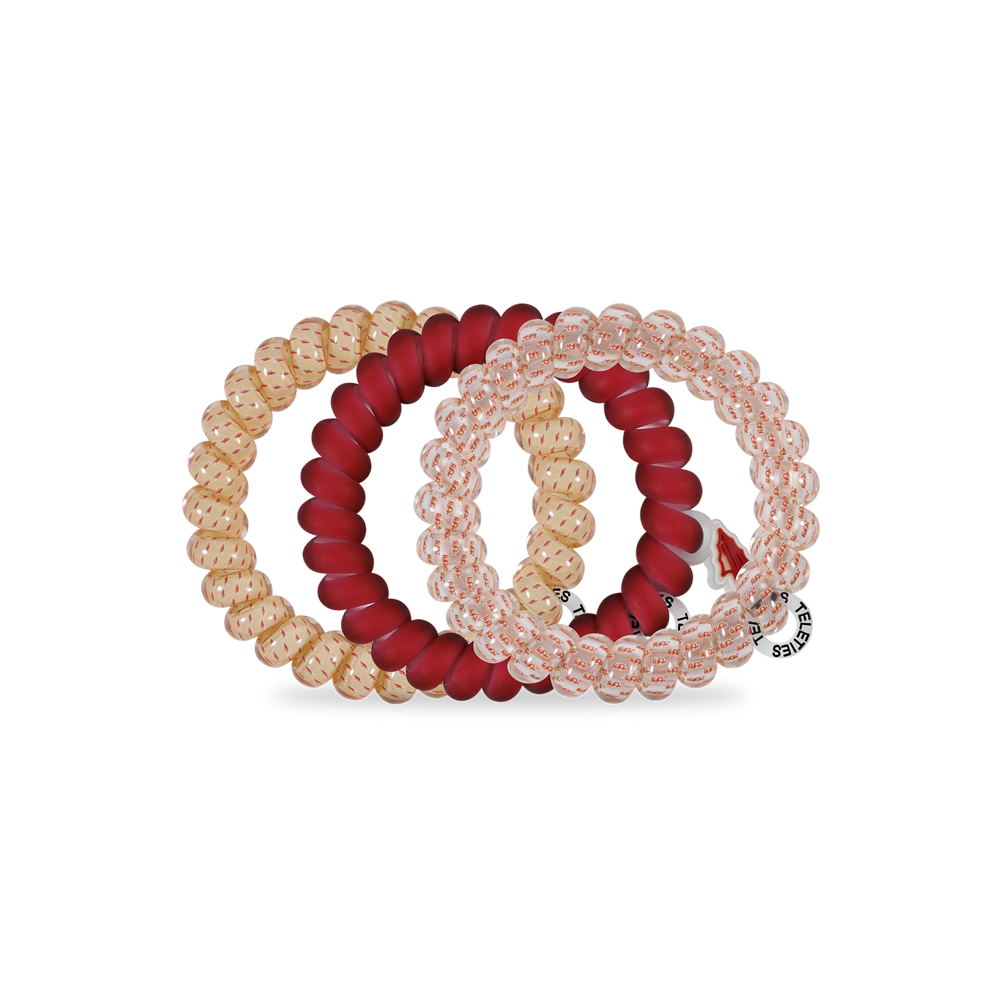 TELETIES - Spiral Hair Coils | Large | Go Noles! Hair Ties