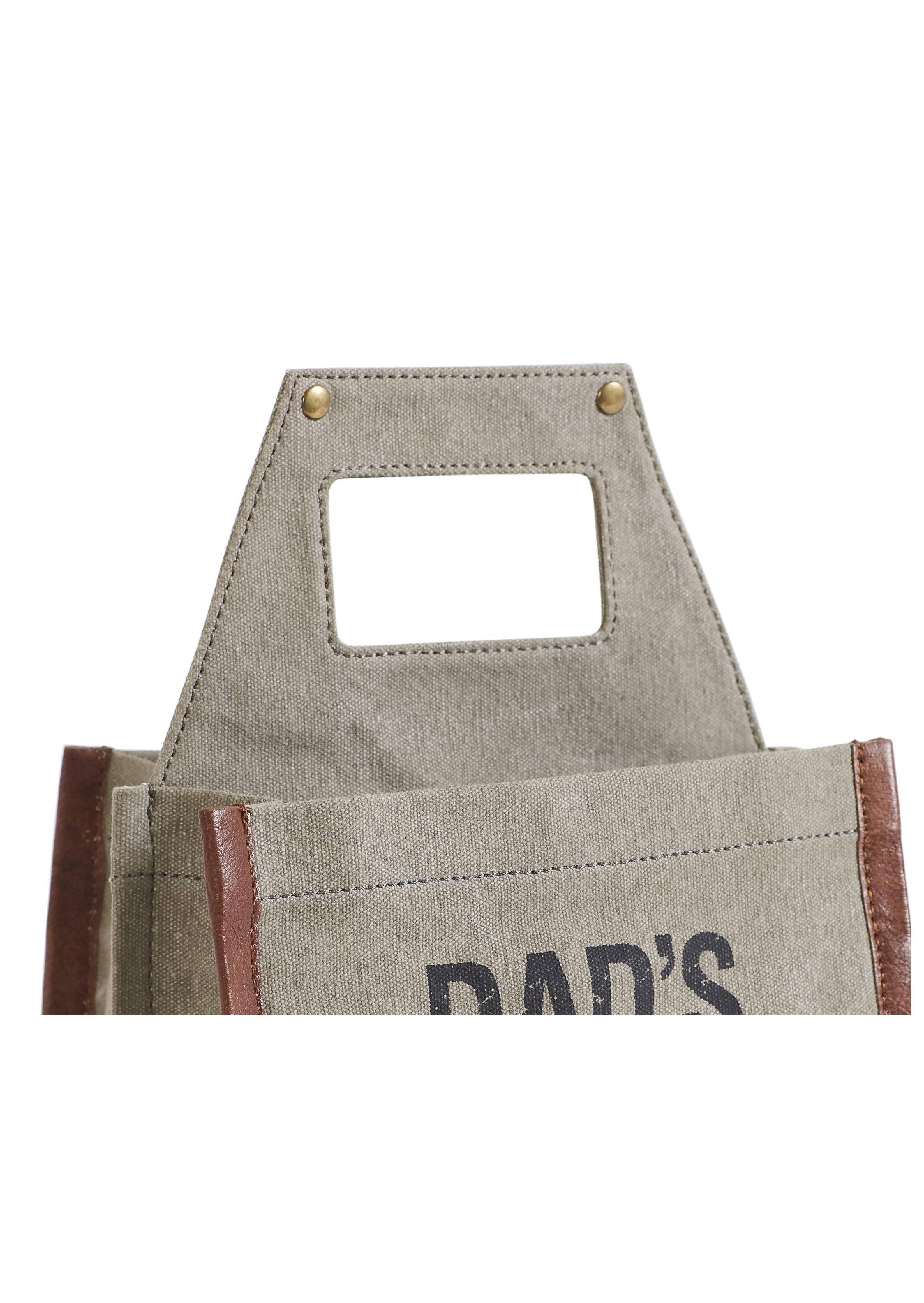 Mona B. Dad's Beer Up-Cycled Canvas Beer/Wine Caddy - Thumbnail 4