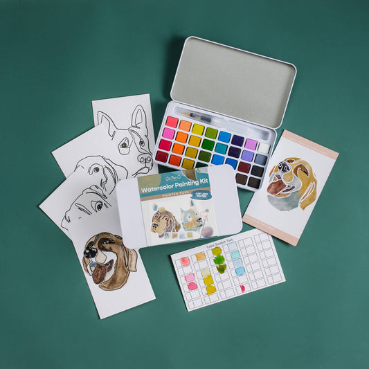 Cate Paper Co. - Painted Pups watercolor painting kit