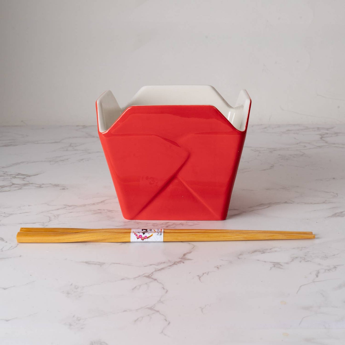Urban Tokyo - 16oz 5"W x 4"H Takeout Box Serving Bowl With Chopsticks Dragon (1/24)