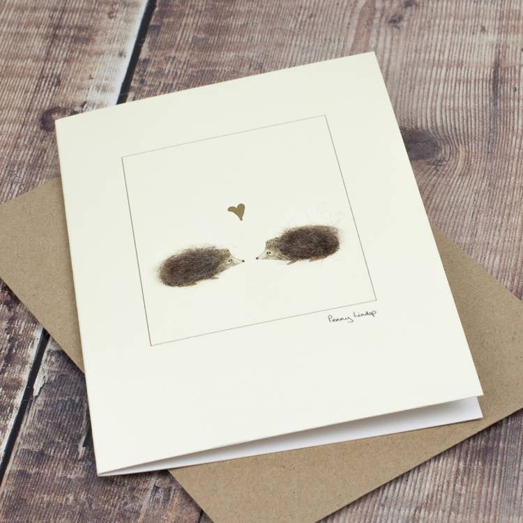 Papersheep UK - Hedgehogs in Love Card | Anniversary Card | Wedding Card
