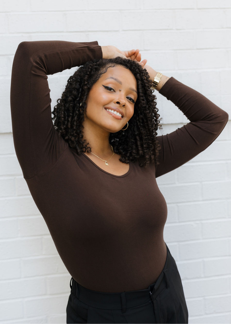 ELIETIAN - Reversible Long Sleeve - Curvy Fit: Sandshell