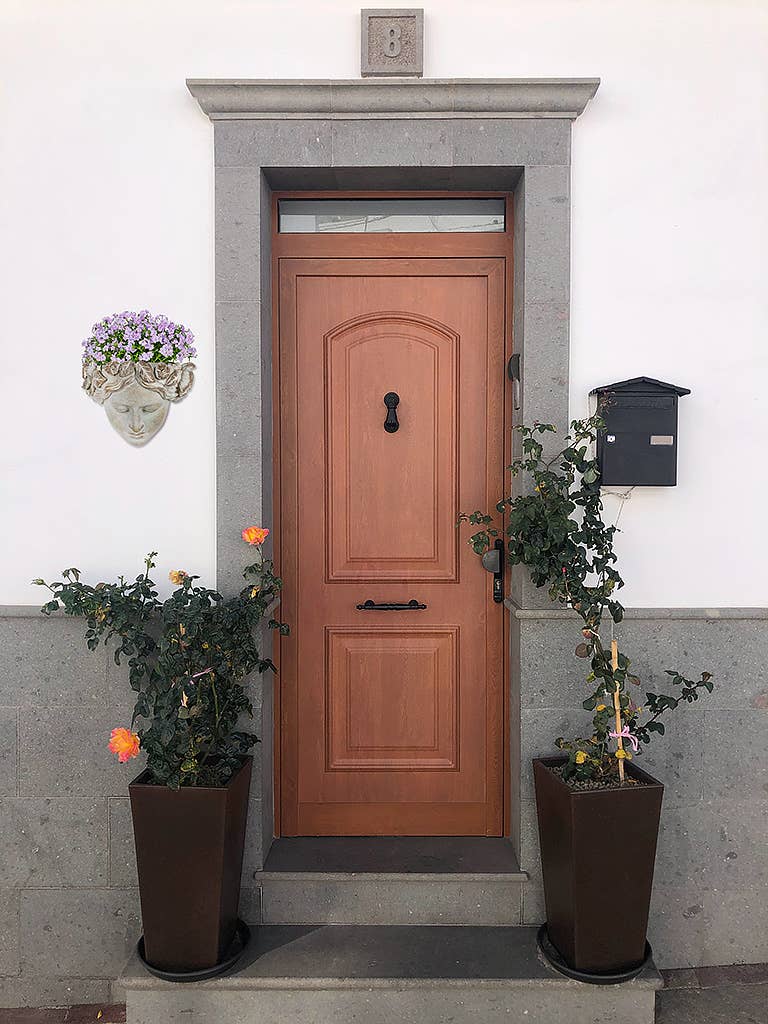 Abbott - Woman Face Wall Planter-8"H