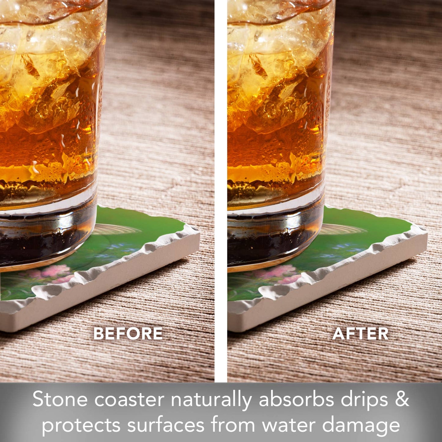 CounterArt/Highland Home/Thirstystone - Hummingbird #1 Single Absorbent Stone Tumbled Tile Coaster
