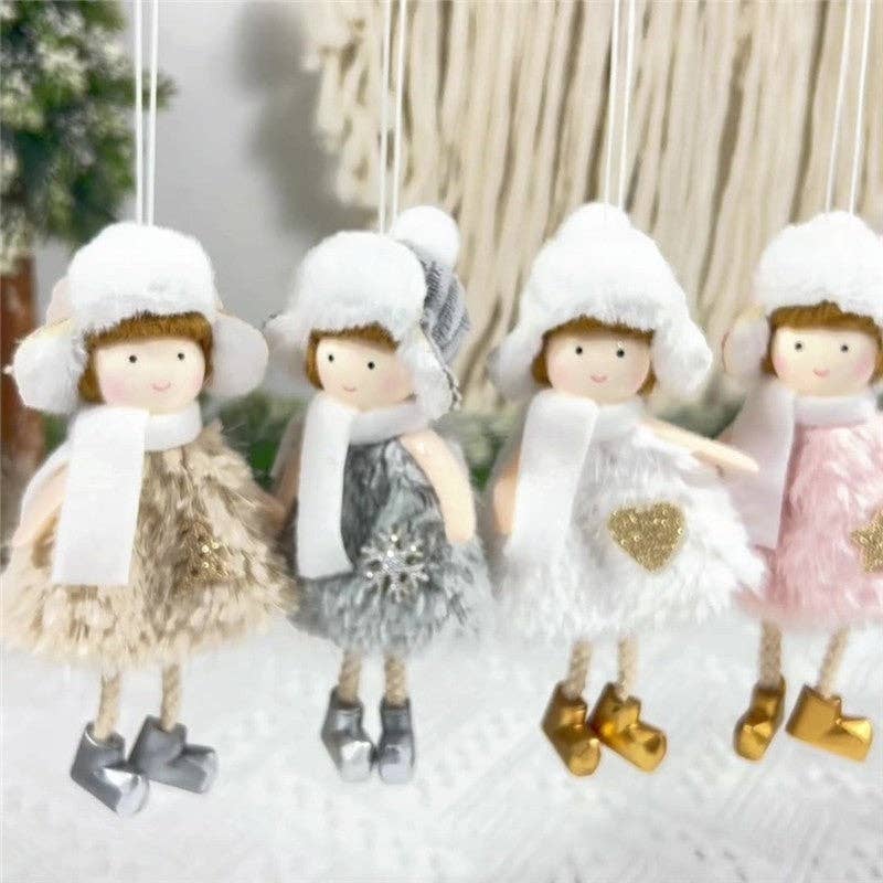 ShieldChic - Christmas Decoration Doll Girl: PINK