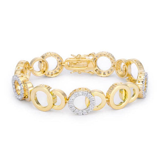 JGoodin - Circle Bijoux 7 Inch Two Tone Bracelet