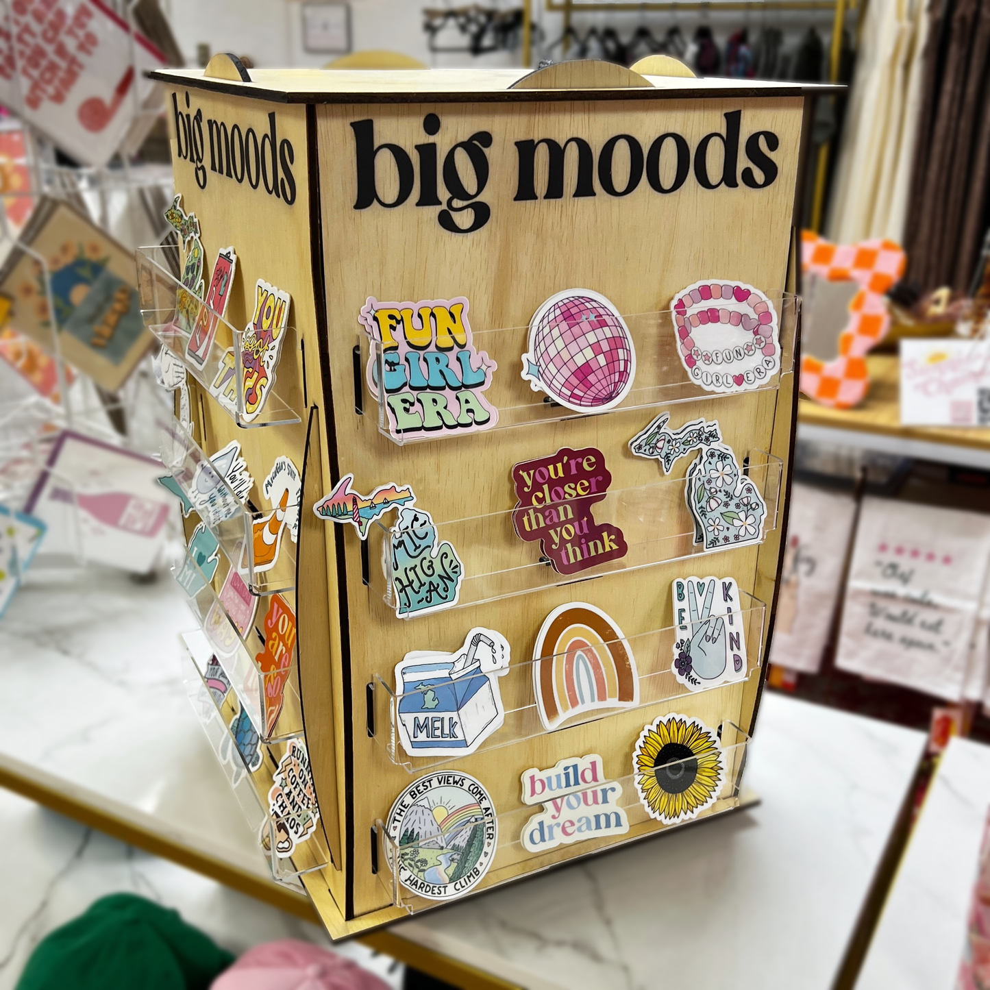 Big Moods - 48 Count Spinner Sticker Stand Display
