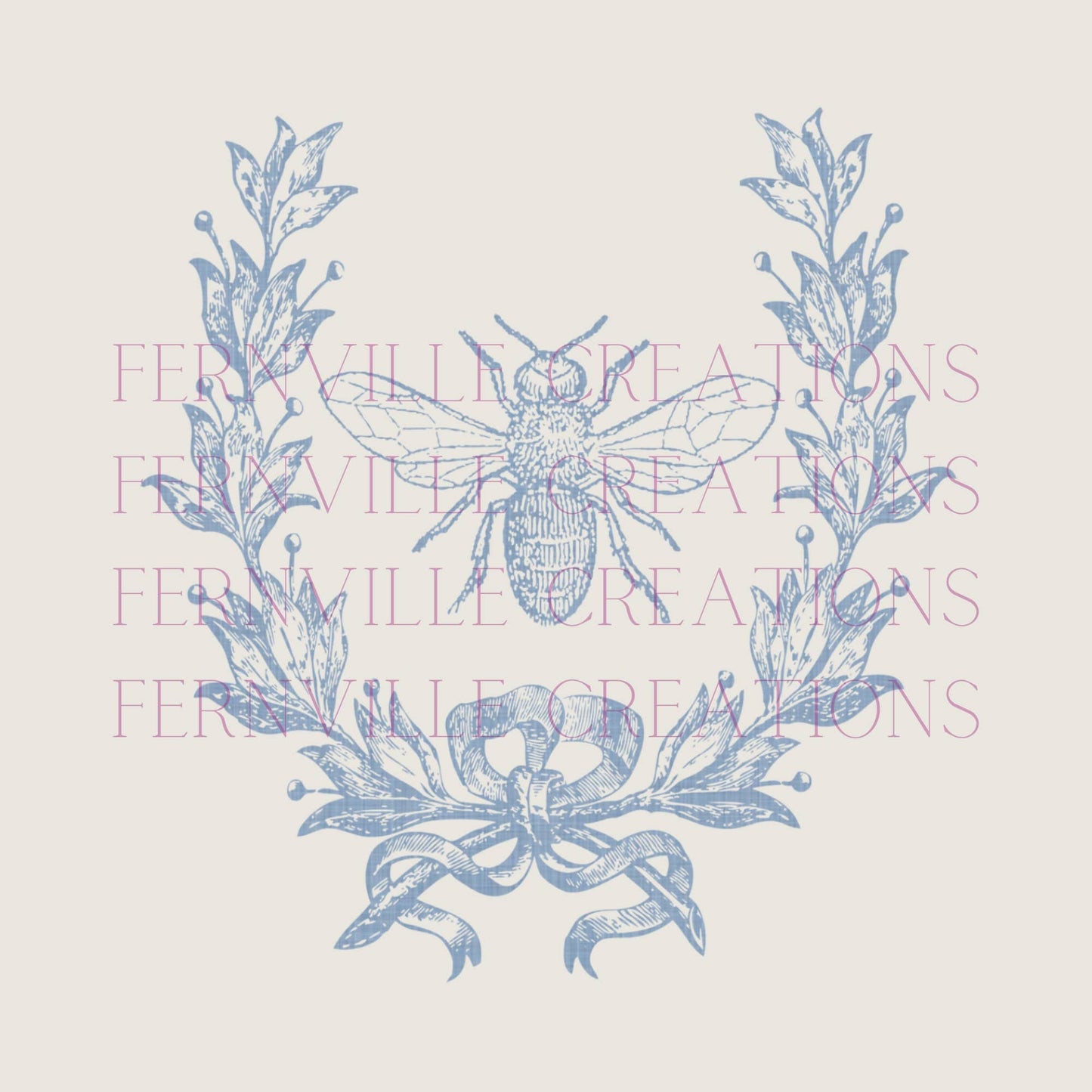 Fernville Creations - French Country Bee Fingertip Towel, Elegant Bath Decor