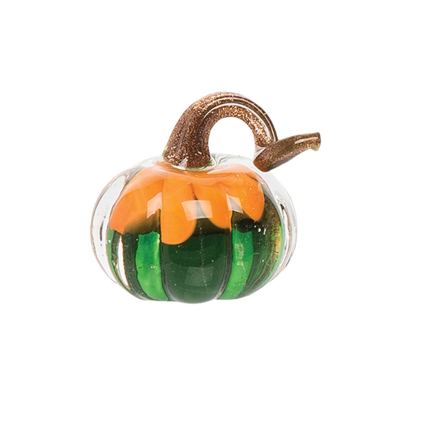 C&F Home - Fall/Harvest Mini Art Glass Pumpkin Figurine Set 4