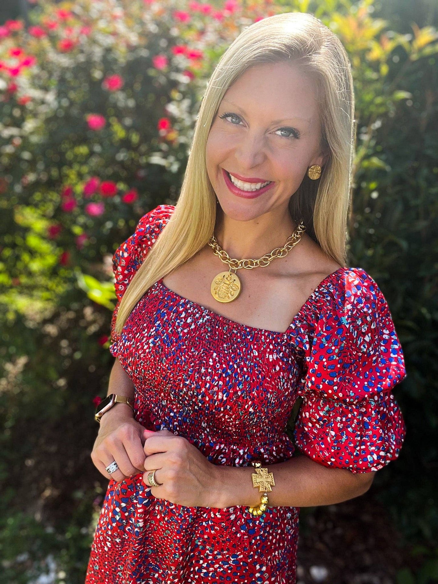 Hidden Truth Jewelry - Gold Chain with Bee Medallion