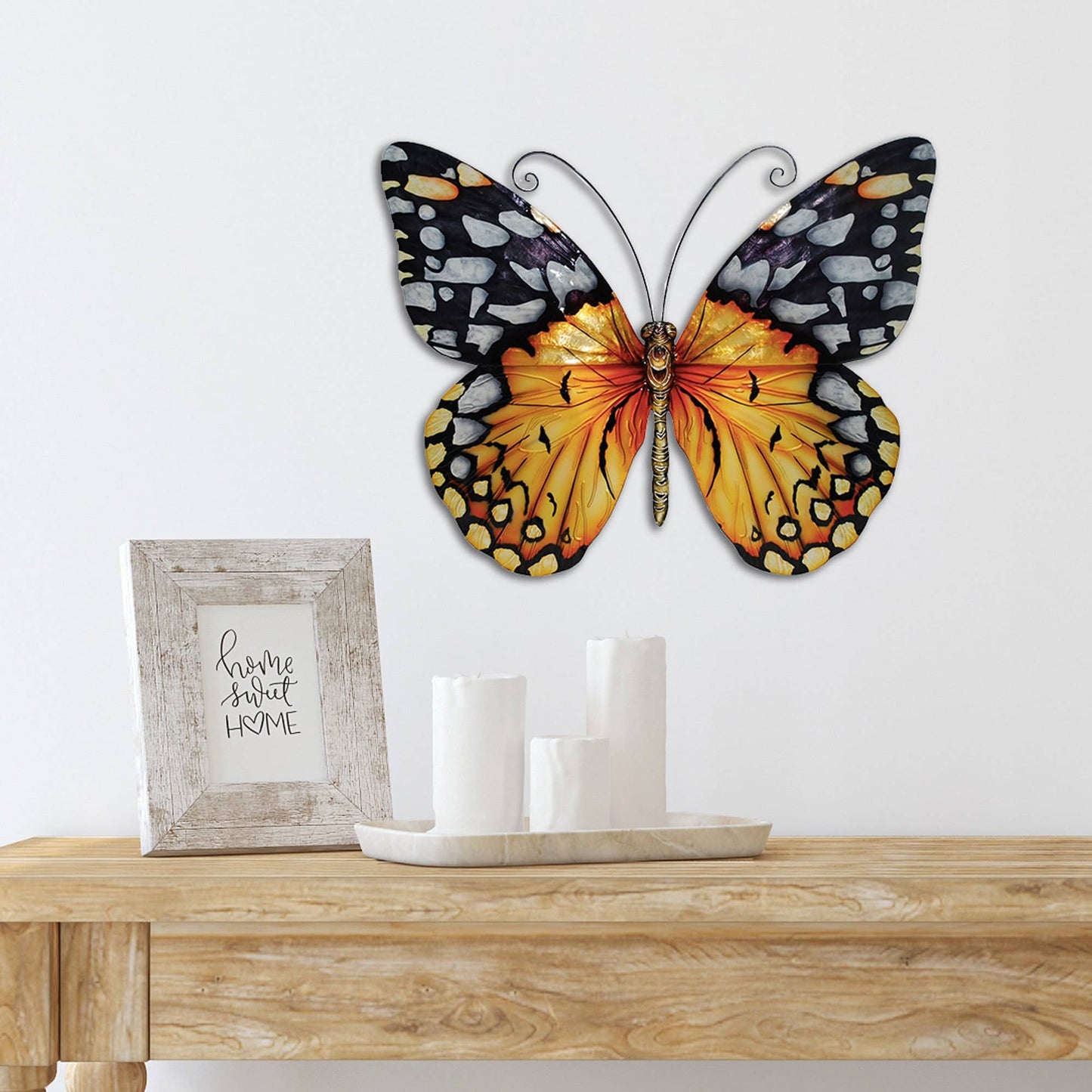 Eangee Home Design - Butterfly Wall Decor Large Monarch Orange,In/Outdoor