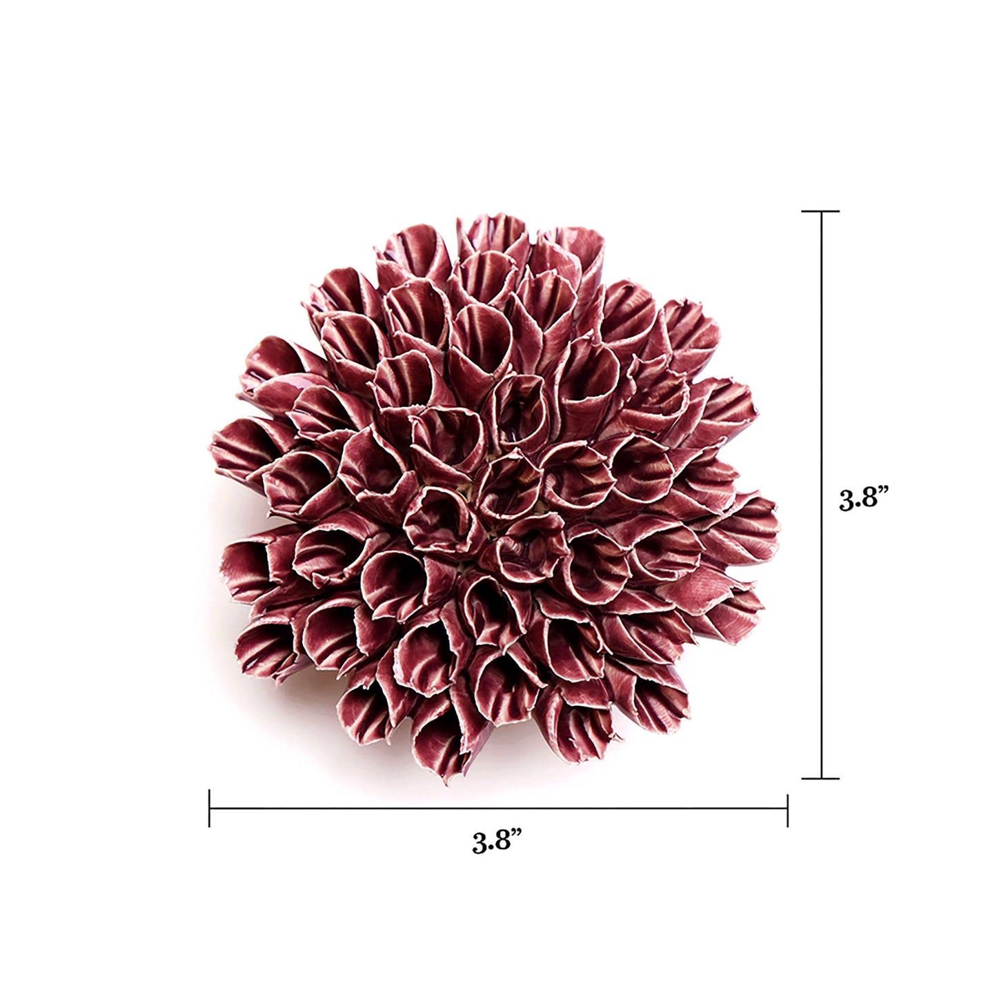 Chive - Ceramic Flower & Faux Succulent Collection 12: Large Flower Orange