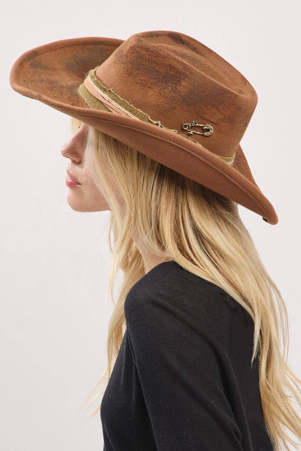 MiMi Wholesale - MH0240 Billie Heritage Worn Shapable Cowboy/Fedora Hat