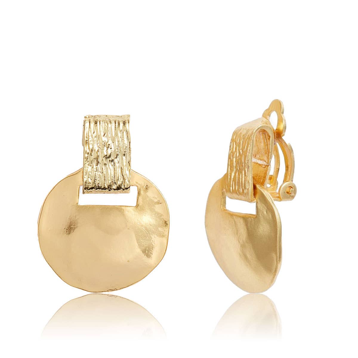 KARINE SULTAN - Textured clip on earring in solid color