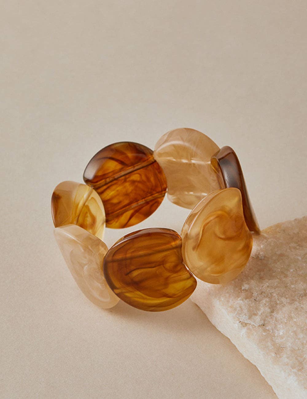 Dipped Shop - Trendy Irregular Texture Acrylic Bangle Bracelet DP25E767: C1