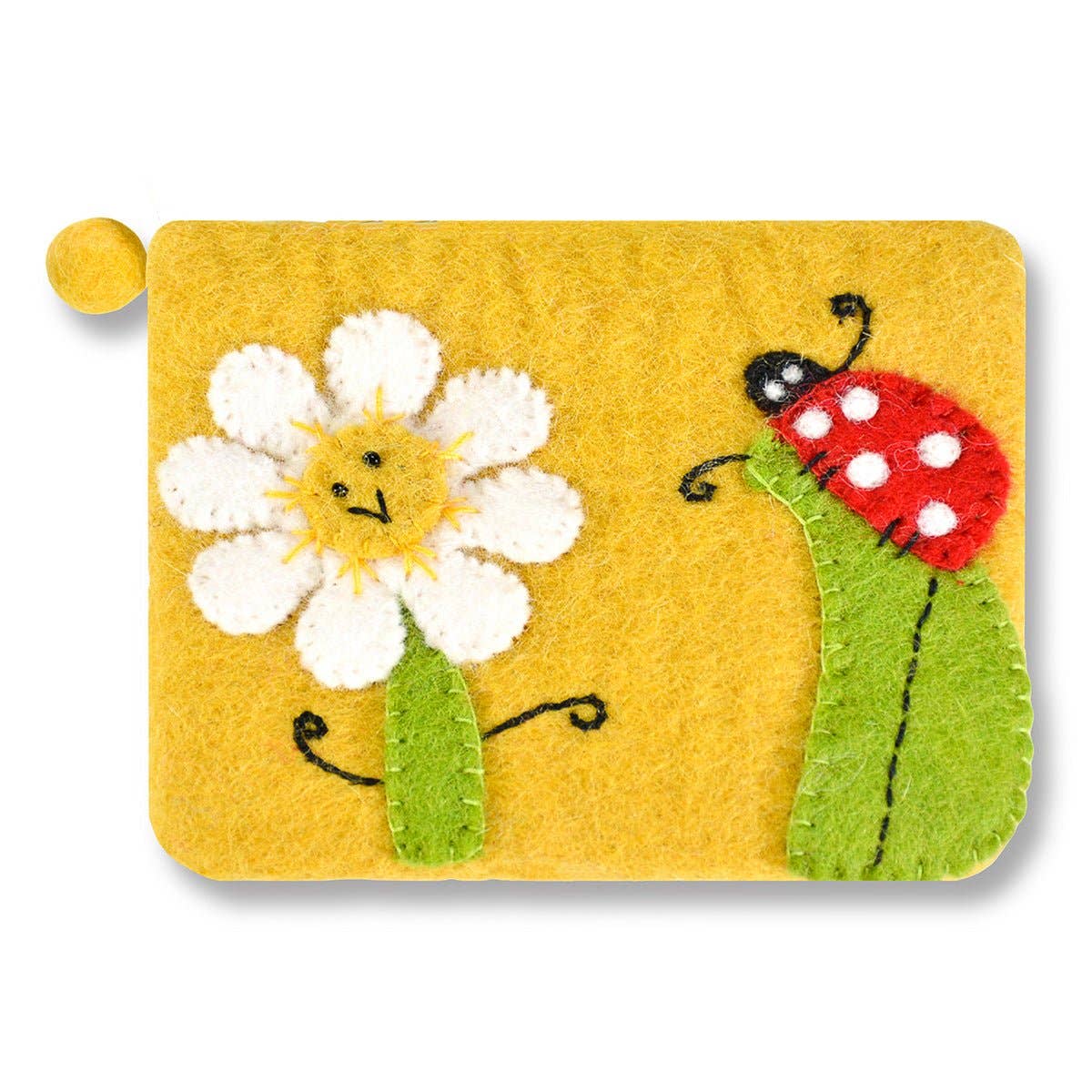 BNB Crafts Inc. - SunFlower and Lady Bug Coin Purse: Turquoise