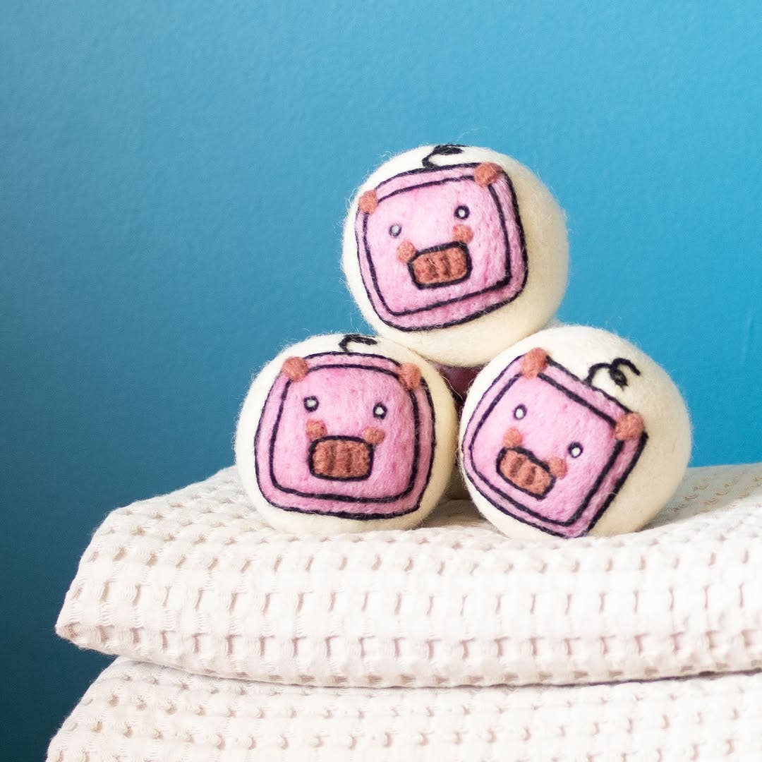 Ethical Global - Cute Animals: Eco Wool Dryer Balls Fair Trade: Frog