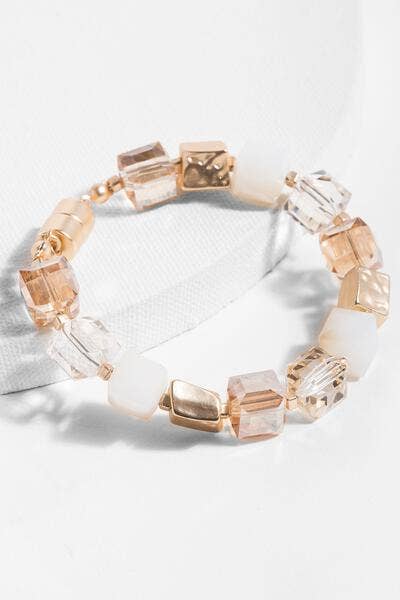 SAACHI - Faceted Bead Stone Bracelet