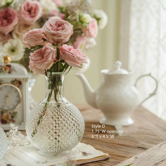 Sweet Home Deco - Rustic Spring Flower Glass Vase, Jumbo Size Vase, Table Vase: Style D