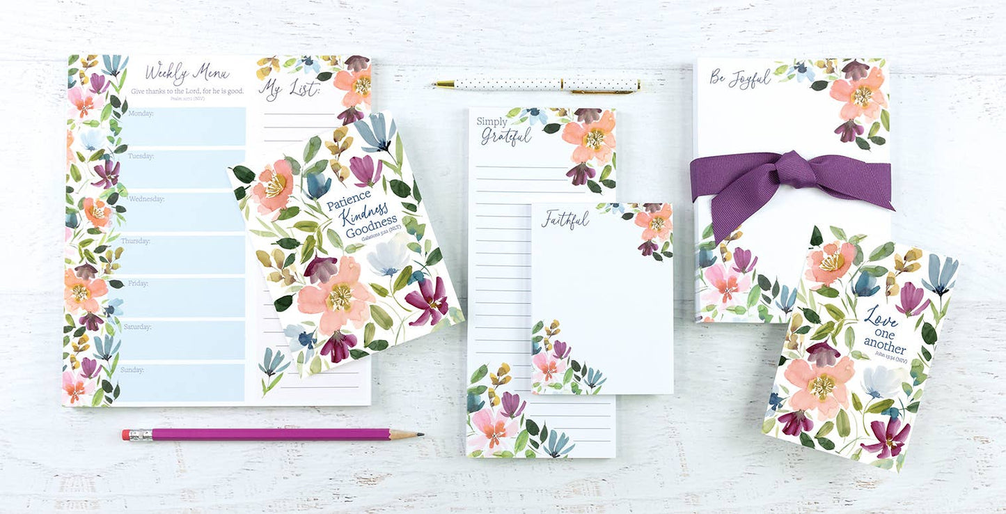 GINA B DESIGNS - List Pad - Faithful Flowers