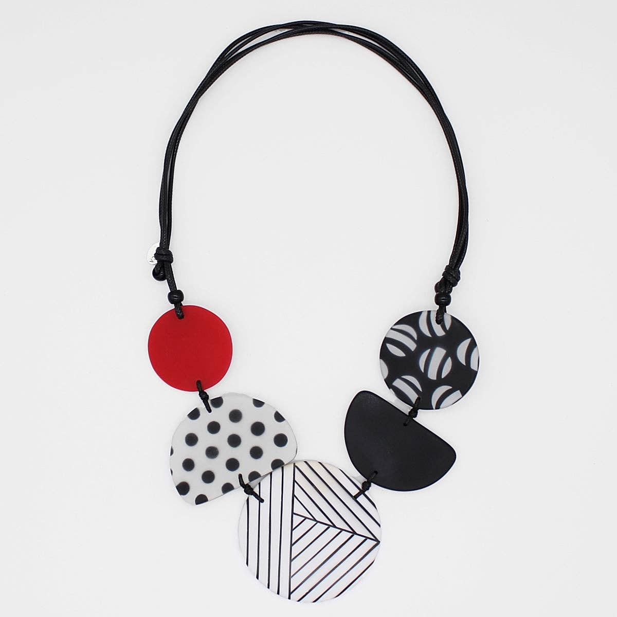 Sylca Designs - Black White and Red Palma Necklace