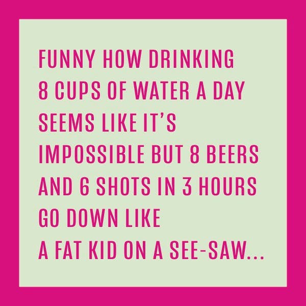 Drinks on Me - COASTER 8 Cups Water | Funny Party Gift | Home Bar Decor