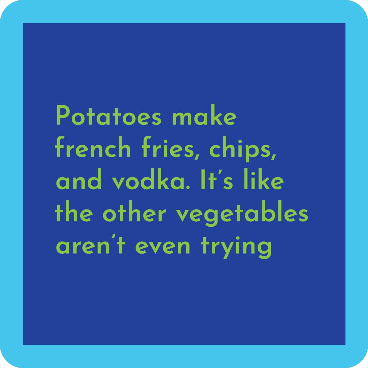 Drinks on Me - COASTER Potatoes | Funny Party Gift | Home Bar Decor