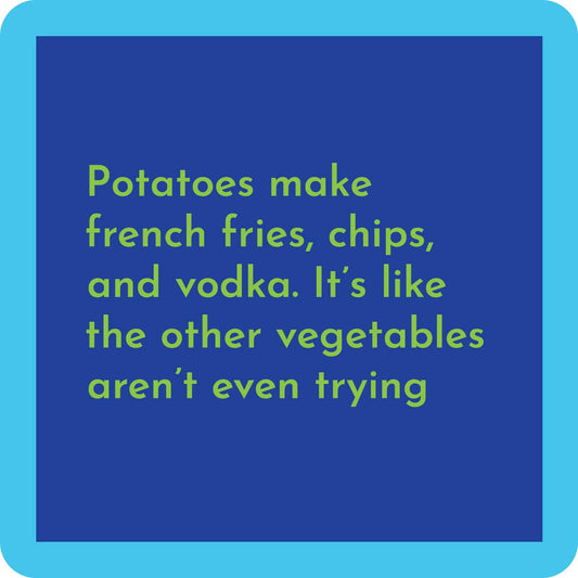 Drinks on Me - COASTER Potatoes | Funny Party Gift | Home Bar Decor