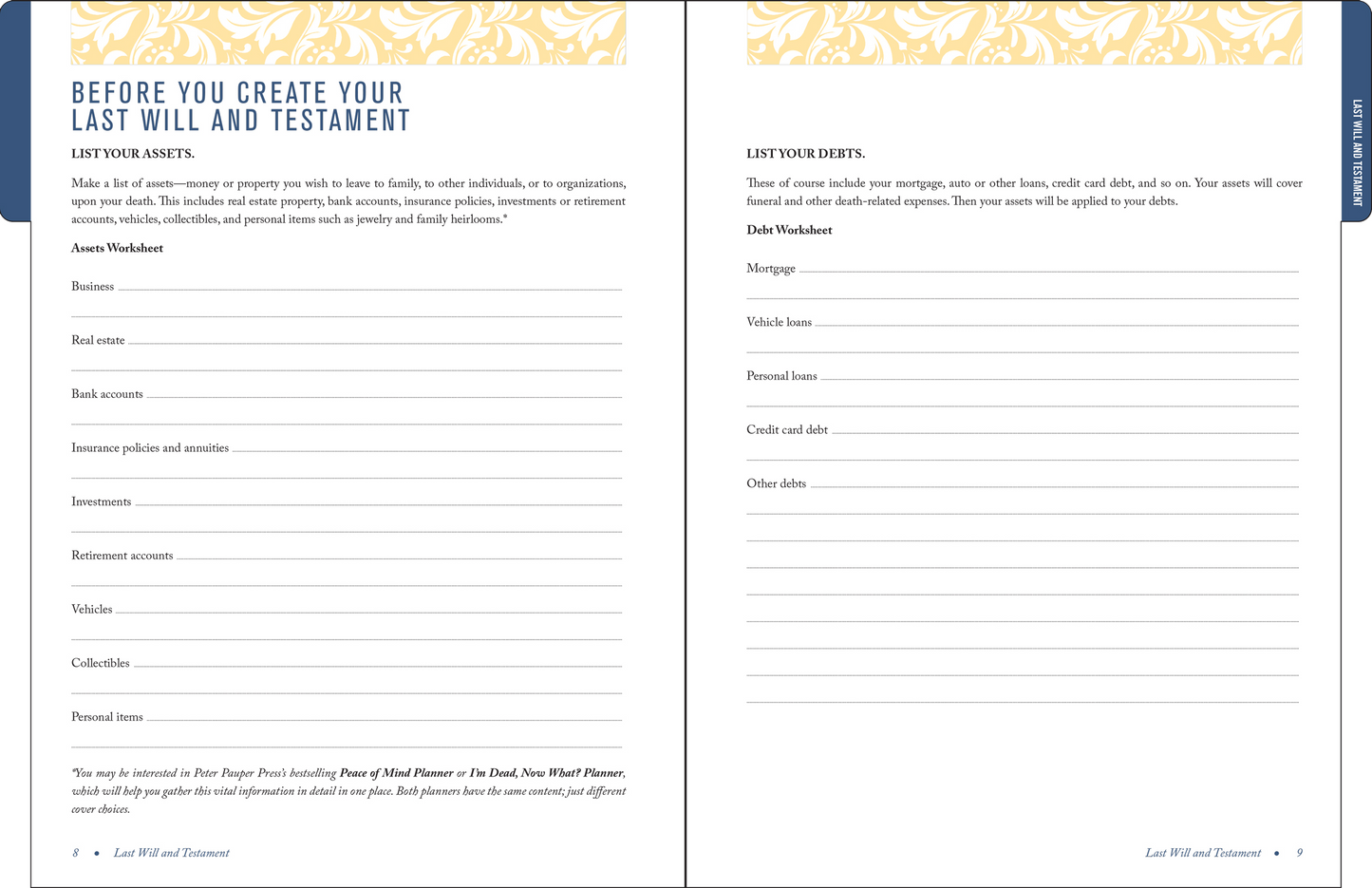 Peter Pauper Press - My Family Estate Legal Document Kit