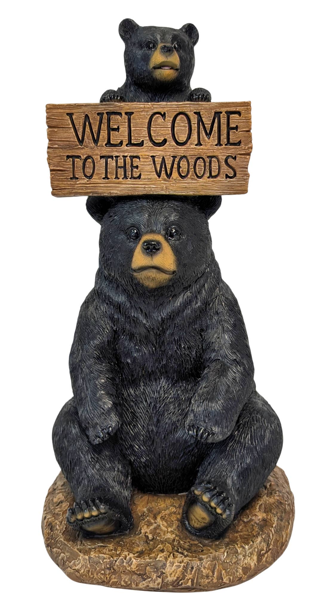 De Leon Collections - FOREST TOTEM COMPANIONS BEAR CREEK WELCOME, 6.25"X6"X11.75"