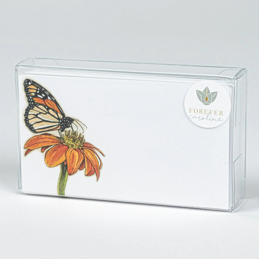 Forever Caroline LLC - Monarch Butterfly Tiny Cards | Pack of 60 "Love Notes"