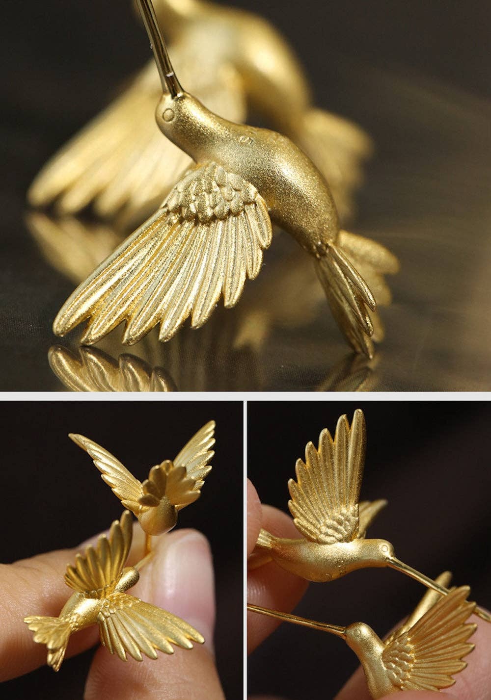 Cici’De Jewelry Amsterdam - Good Luck Birds Ear Studs: Silver