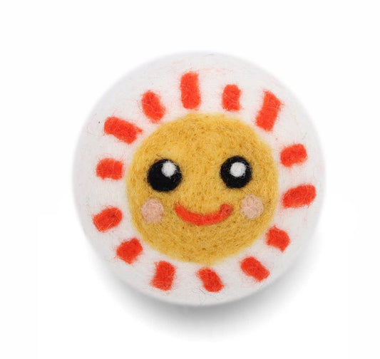 Ethical Global - Earth & Sun Eco Wool Dryer Balls Fair Trade: Orange Sun