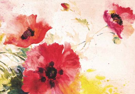 Peter Pauper Press - Watercolor Poppies Note Cards