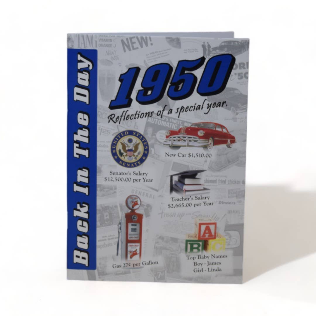 3 Oak Publishing / Back In The Day - 1950 Back In The Day Greeting Card / Booklet (envelope inclu