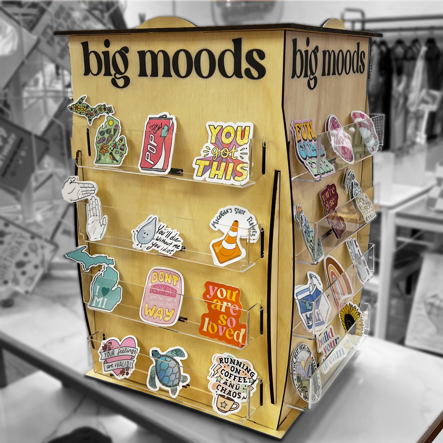 Big Moods - 48 Count Spinner Sticker Stand Display