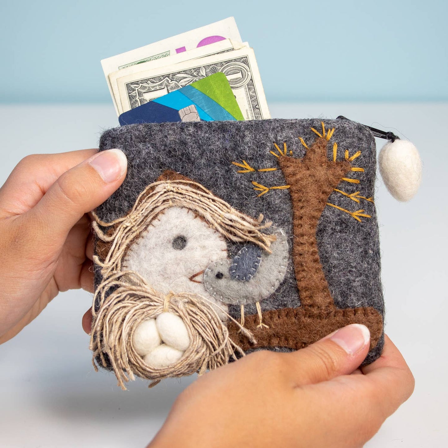 dZi Handmade - Nesting Bird Coin Purse