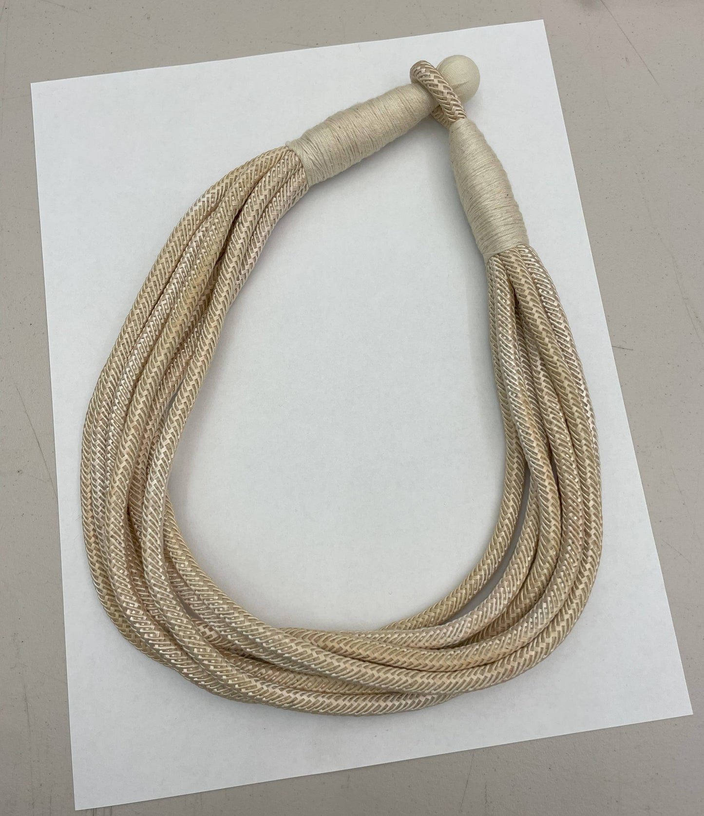 TWO FORTY TWO - "Original" Slub 8-Strand Necklace (ecru)