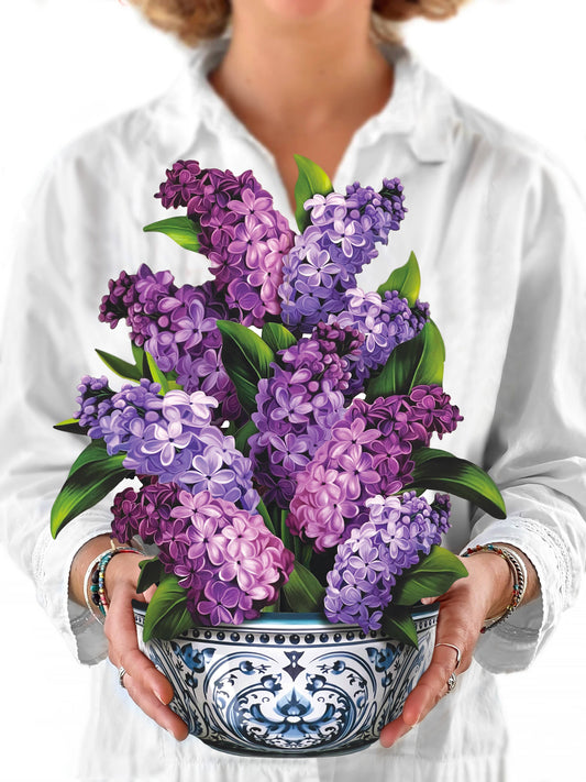 FreshCut Paper LLC - Garden Lilacs (8 Pop-up Greeting Cards)
