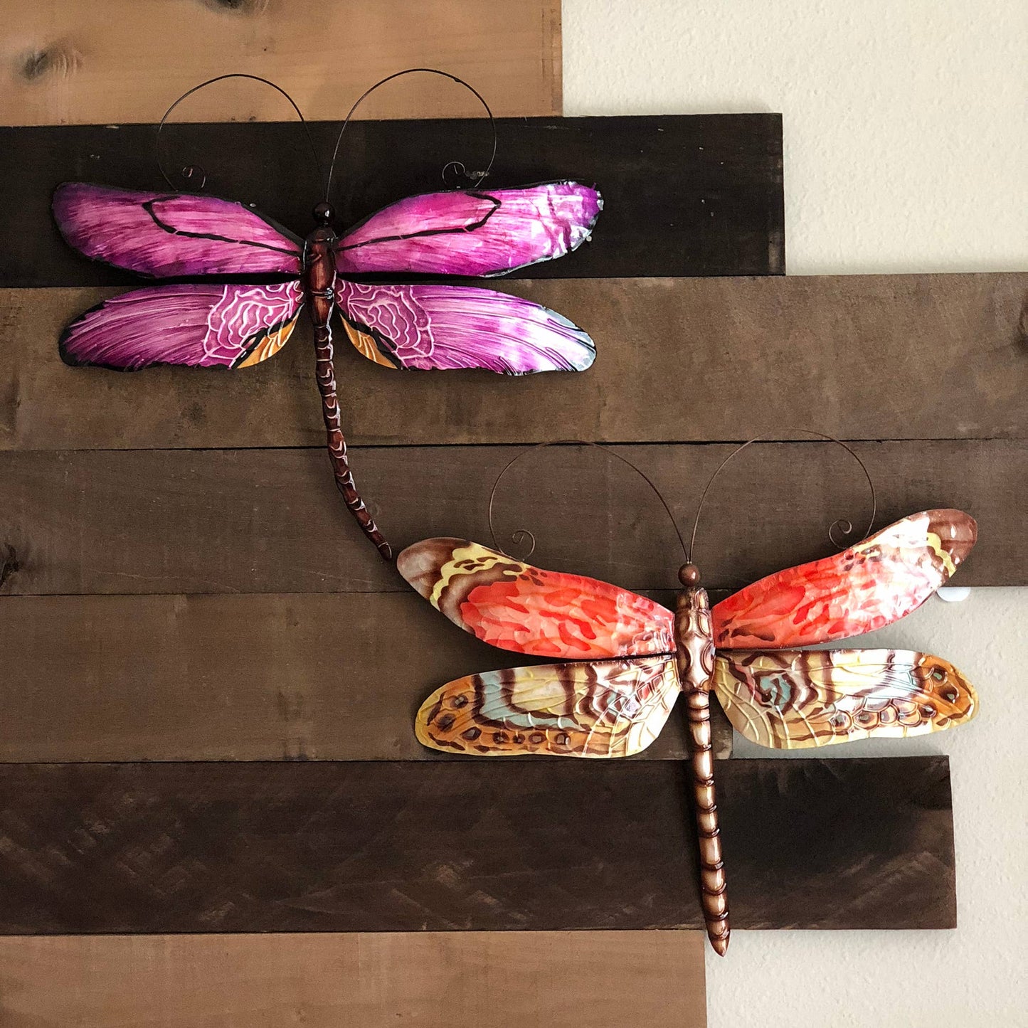 Eangee Home Design - Dragonfly Wall Decor Purple, Capiz & Metal, Indoor / Outdoor