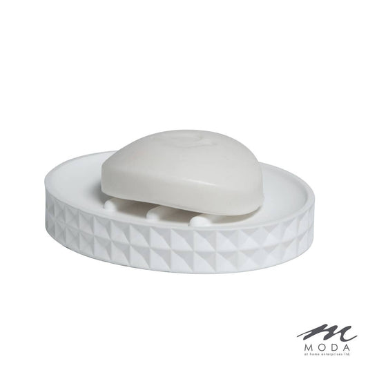 Moda at Home Enterprises, Ltd - Braemar Resin Soap Dish : White