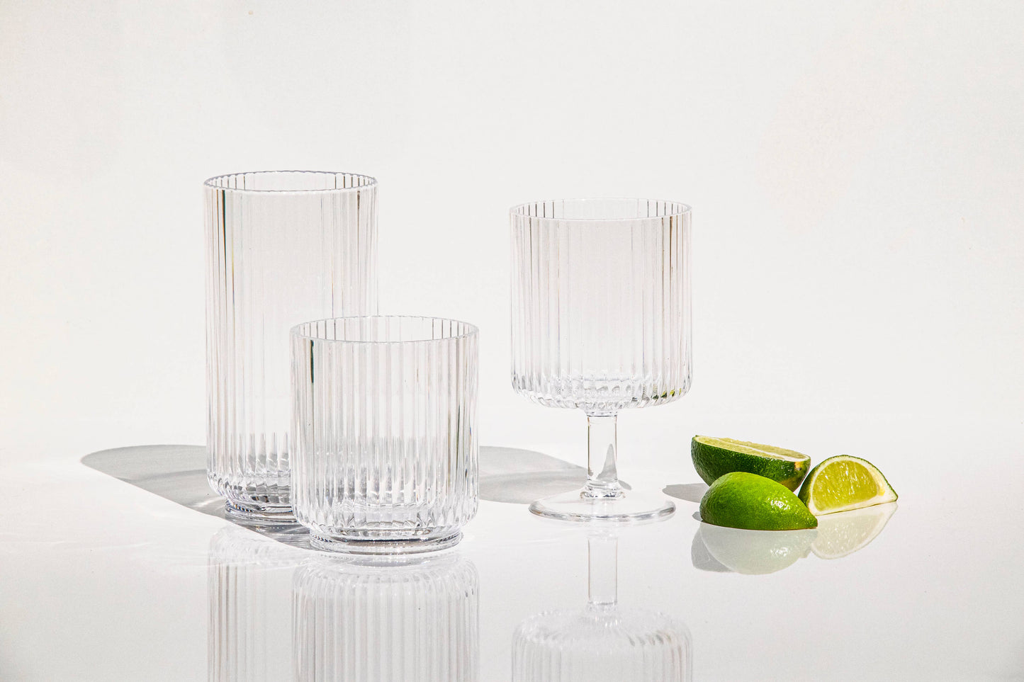 TarHong - Mesa Drinkware,Premium Acrylic,BPA Free,Dishwasher Safe: Goblet 15 oz. / Clear