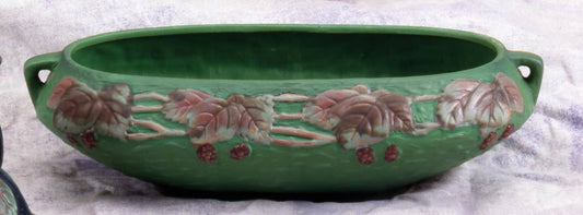 AA Importing - Green Roseville-Style Bowl - Blackberry